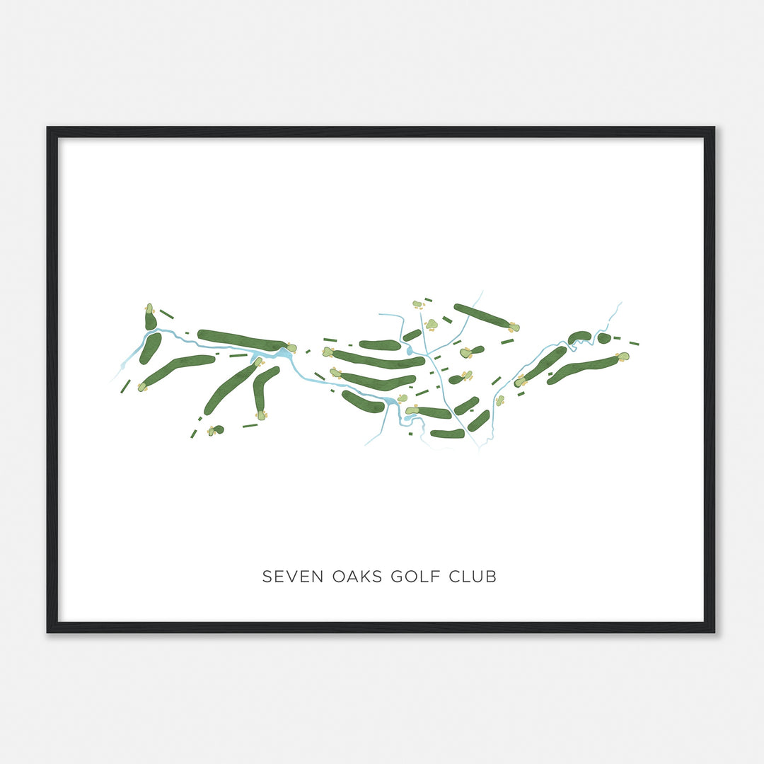 Print of Seven Oaks Golf Club Modern Map