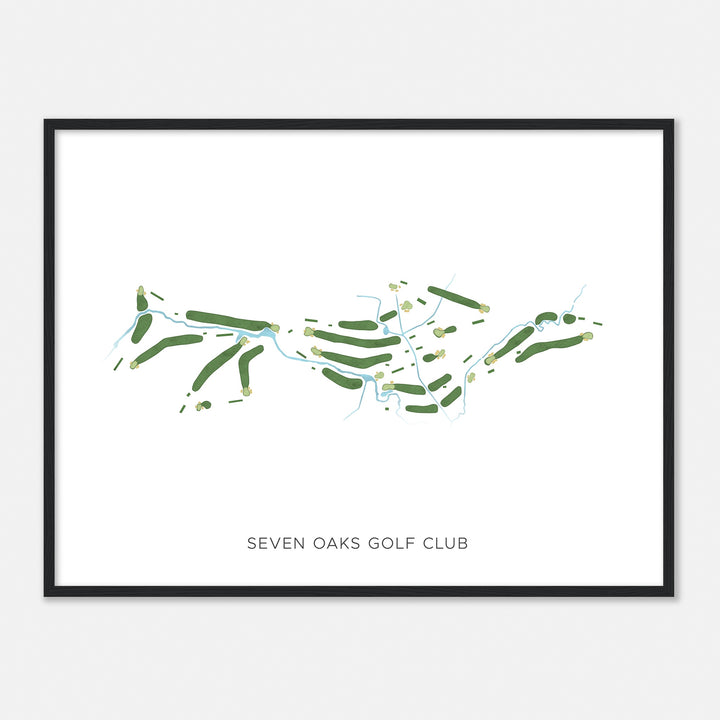 Print of Seven Oaks Golf Club Modern Map