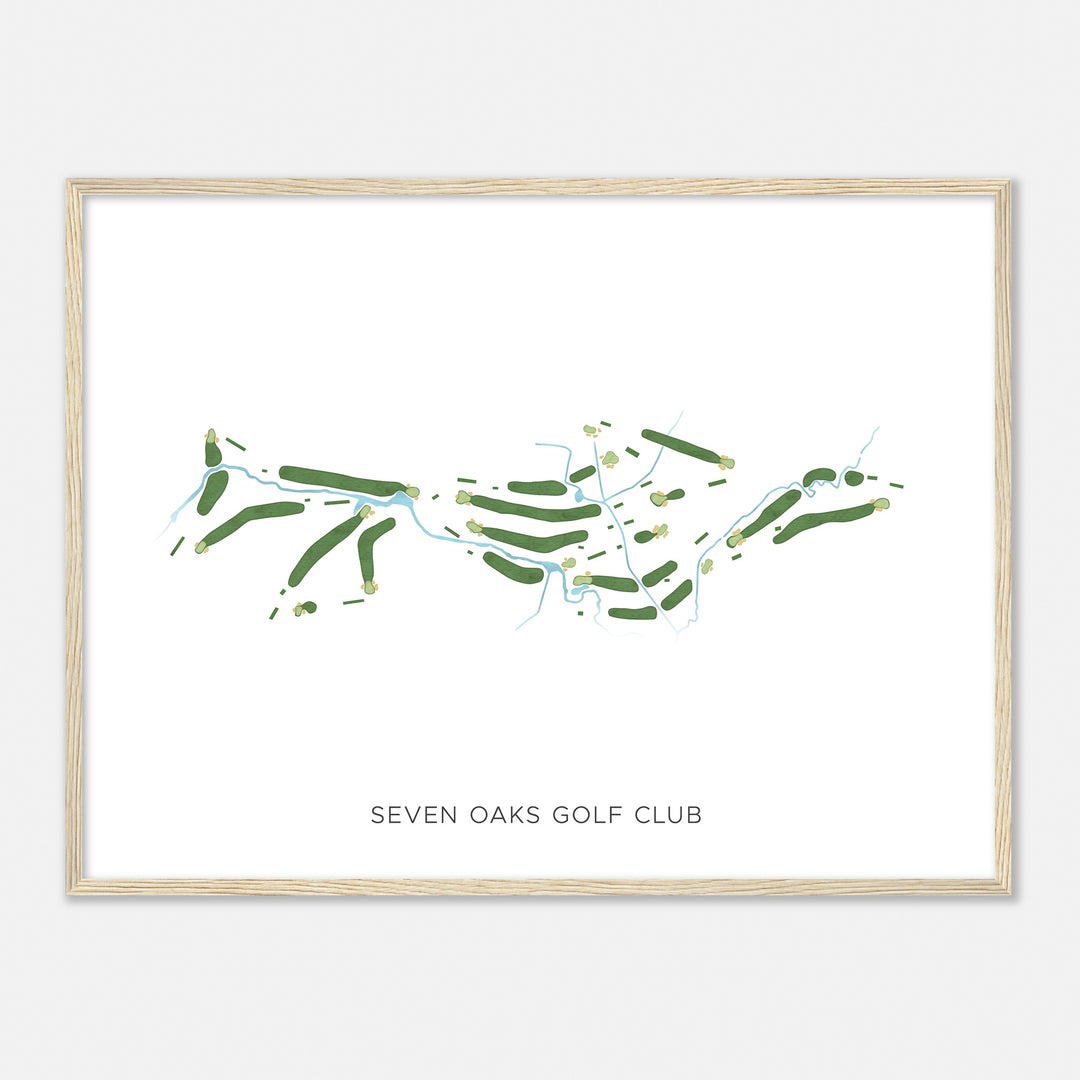 Print of Seven Oaks Golf Club Modern Map