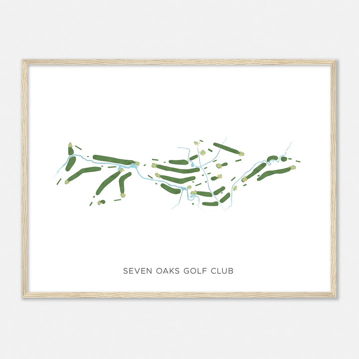 Print of Seven Oaks Golf Club Modern Map