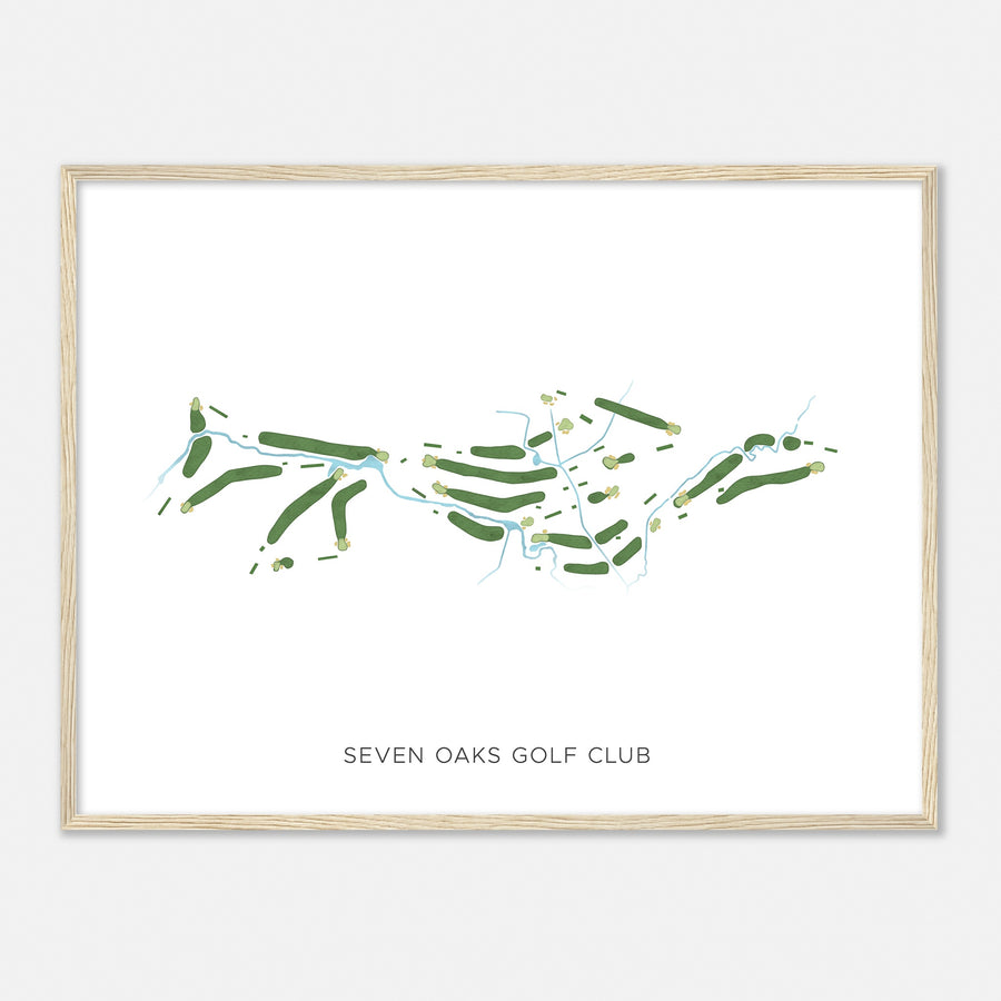 Print of Seven Oaks Golf Club Modern Map