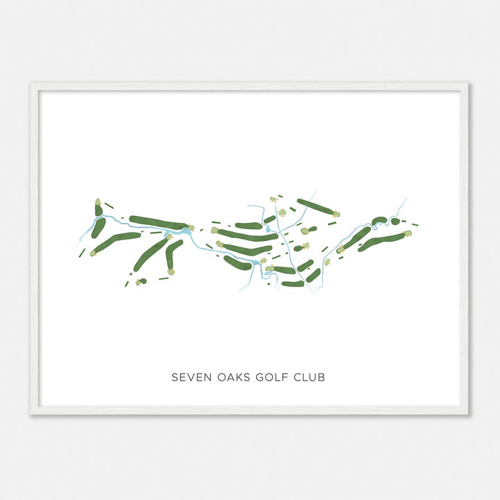 Print of Seven Oaks Golf Club Modern Map