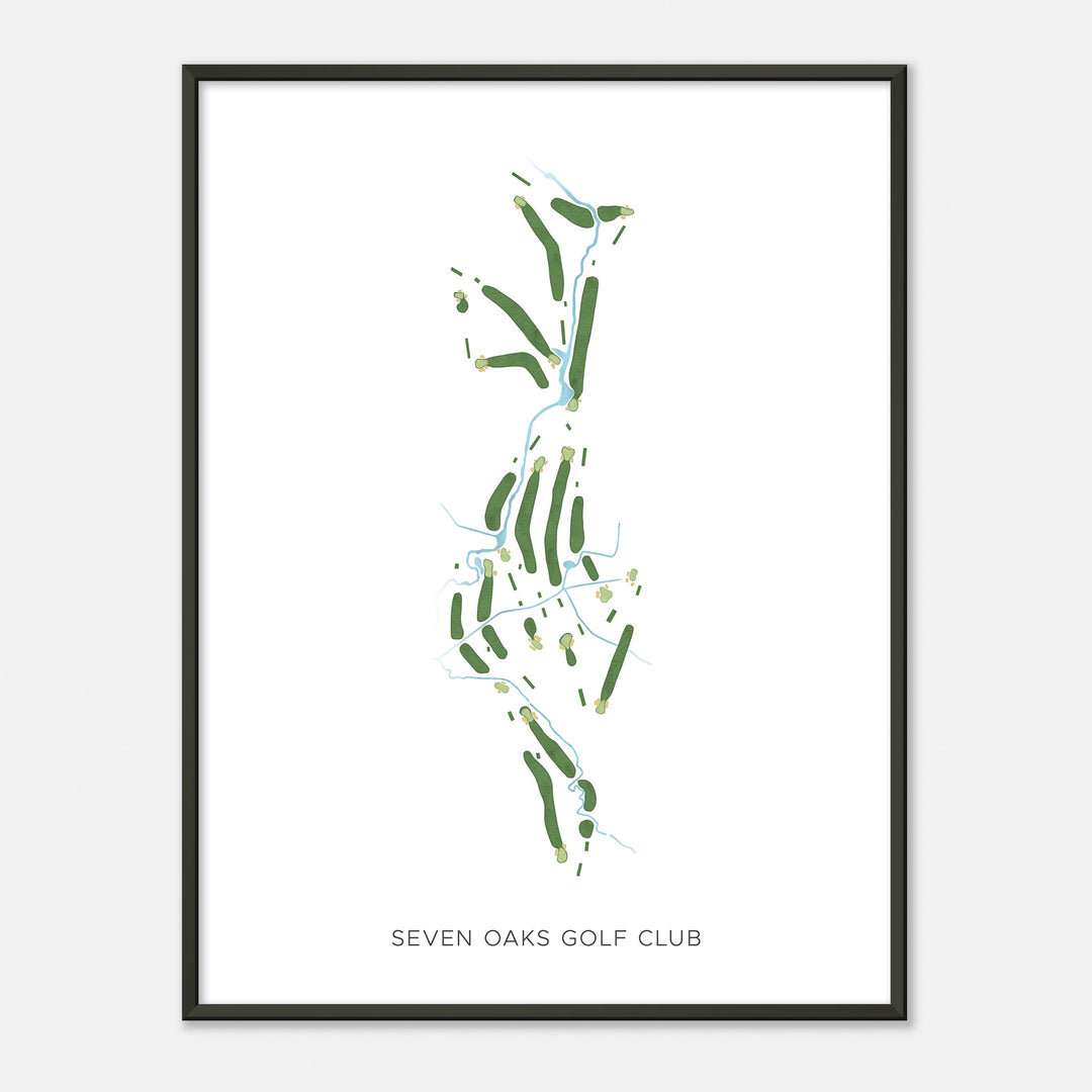 Print of Seven Oaks Golf Club Modern Map