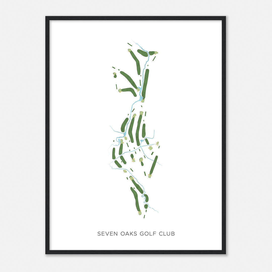 Print of Seven Oaks Golf Club Modern Map