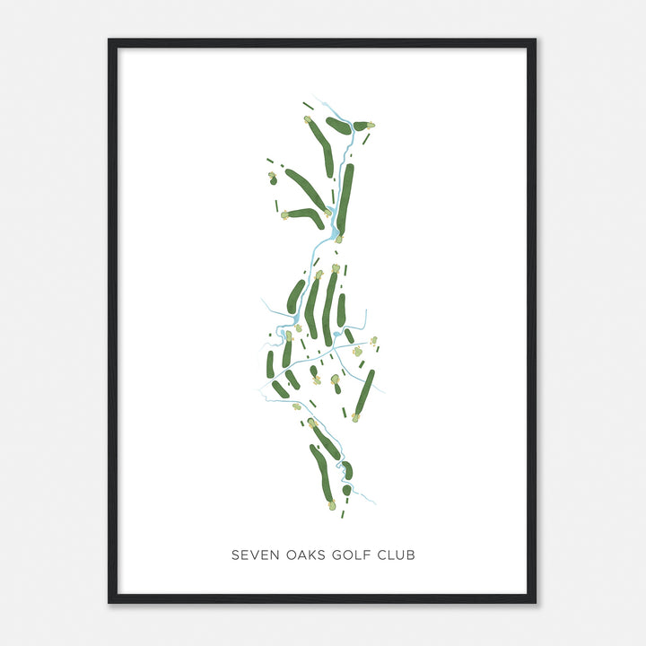 Print of Seven Oaks Golf Club Modern Map