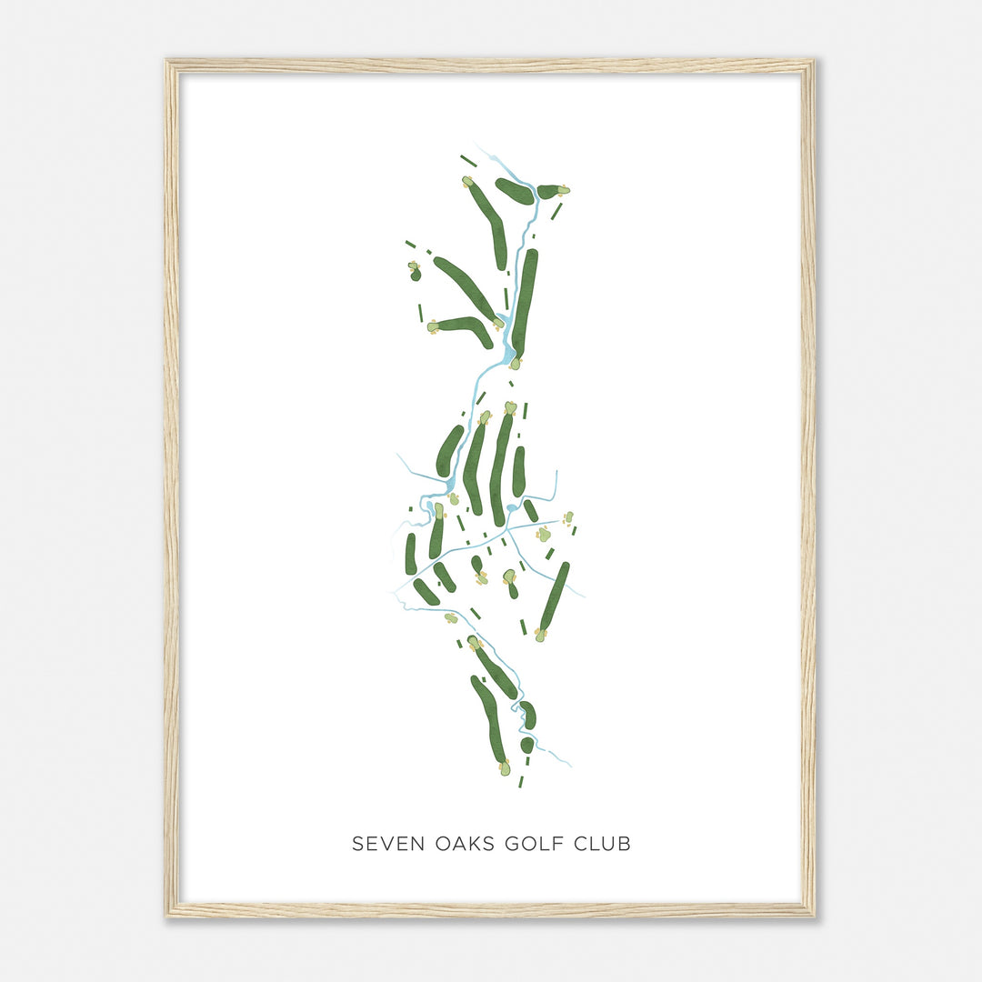 Print of Seven Oaks Golf Club Modern Map
