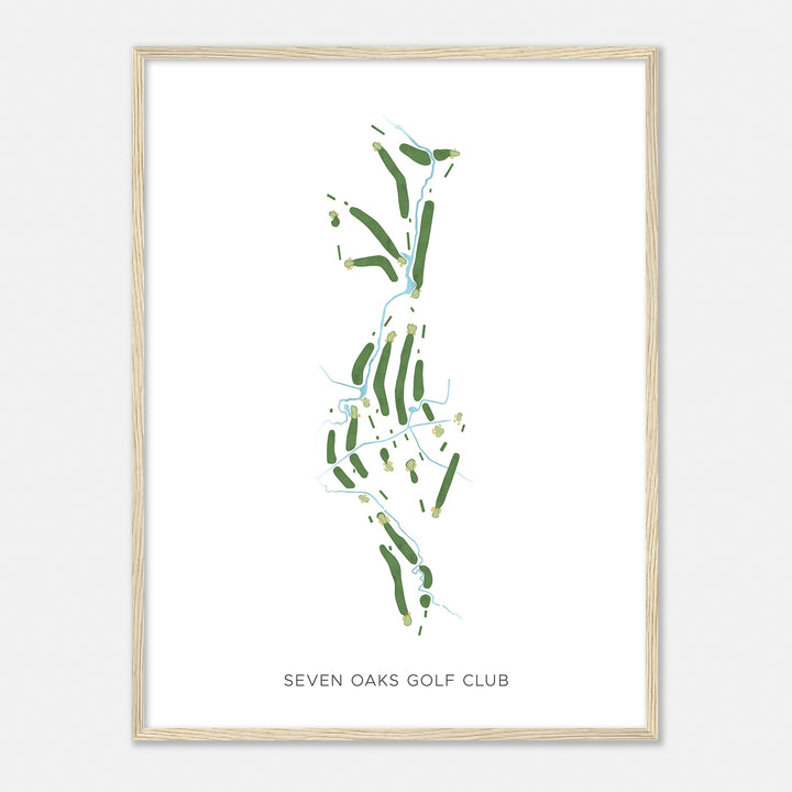 Print of Seven Oaks Golf Club Modern Map
