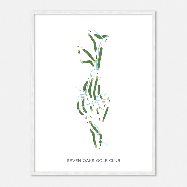 Print of Seven Oaks Golf Club Modern Map