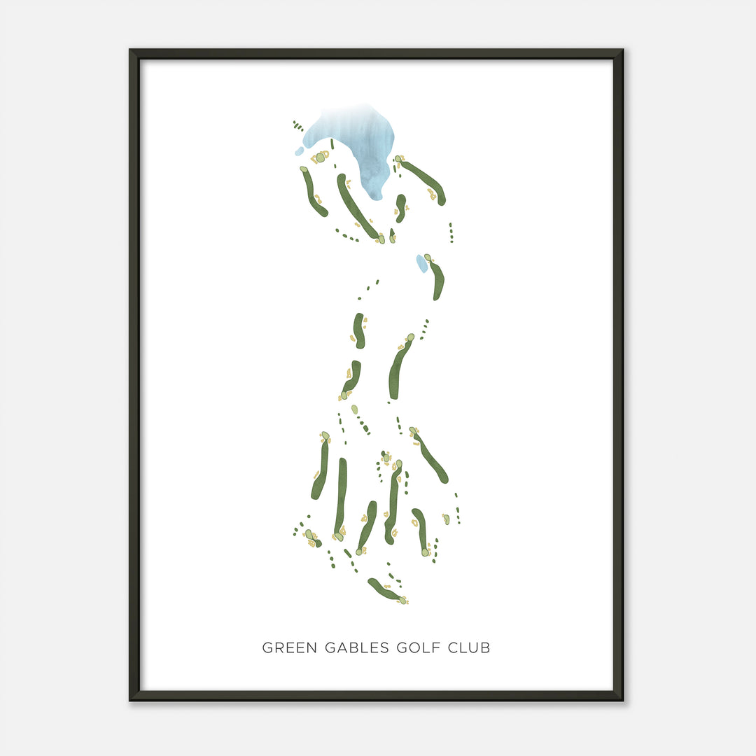 Print of Green Gables Golf Club Modern Map