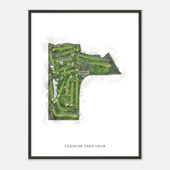 Print of Glencoe Golf Club Classic Map