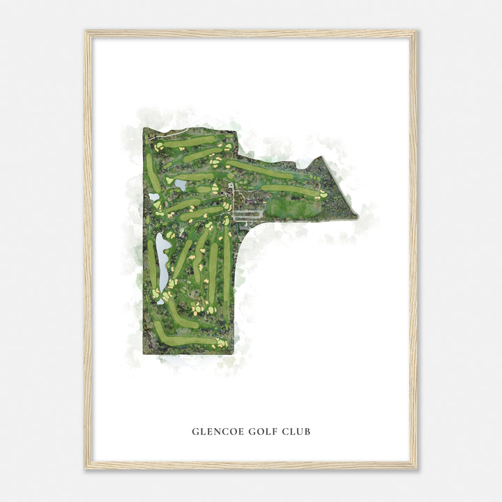 Print of Glencoe Golf Club Classic Map