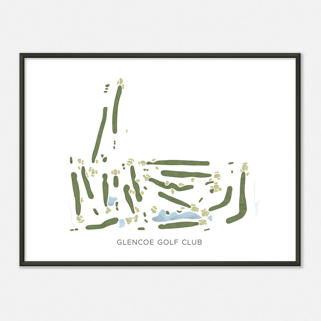 Print of Glencoe Golf Club Modern Map