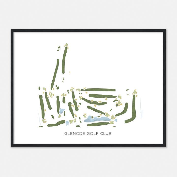 Print of Glencoe Golf Club Modern Map