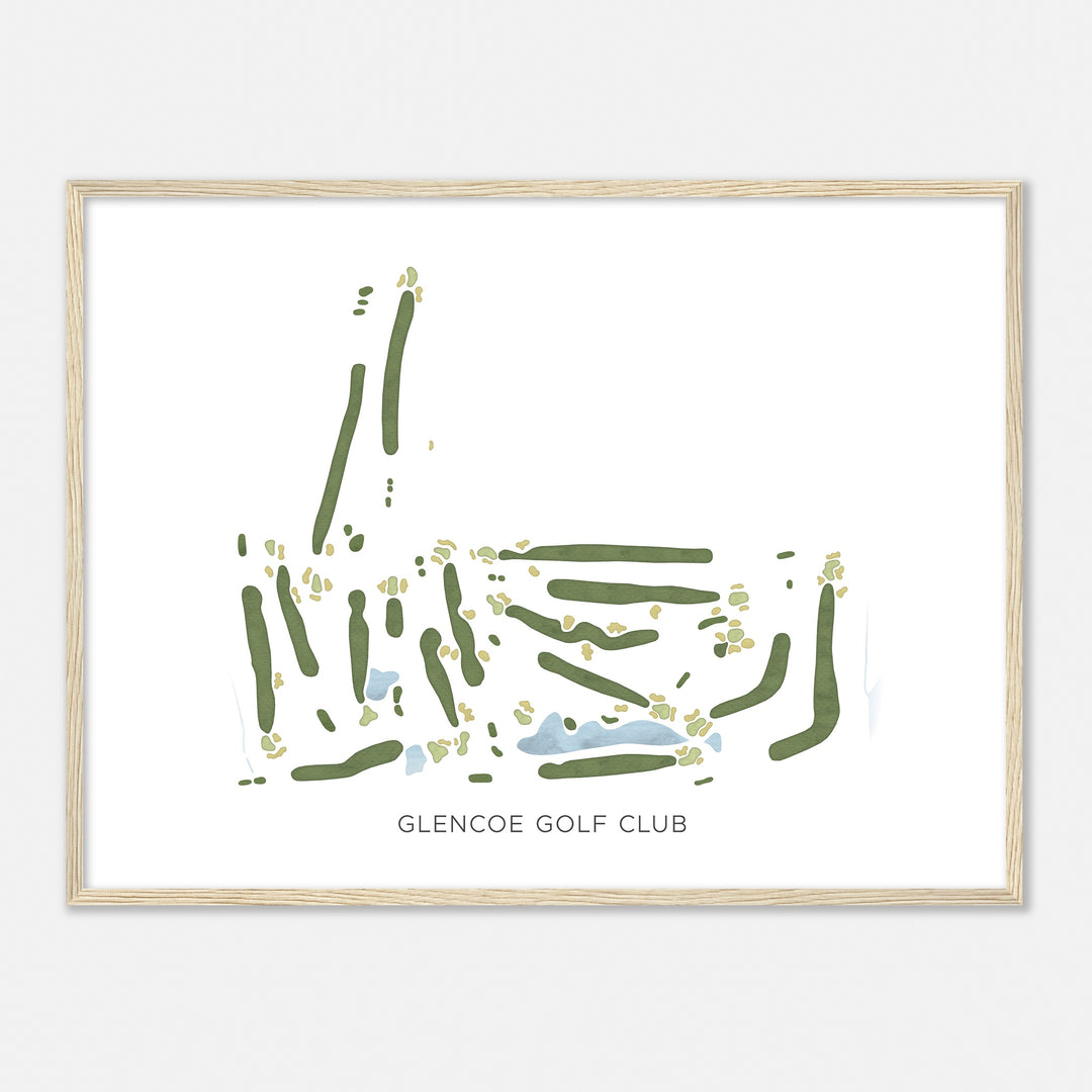 Print of Glencoe Golf Club Modern Map