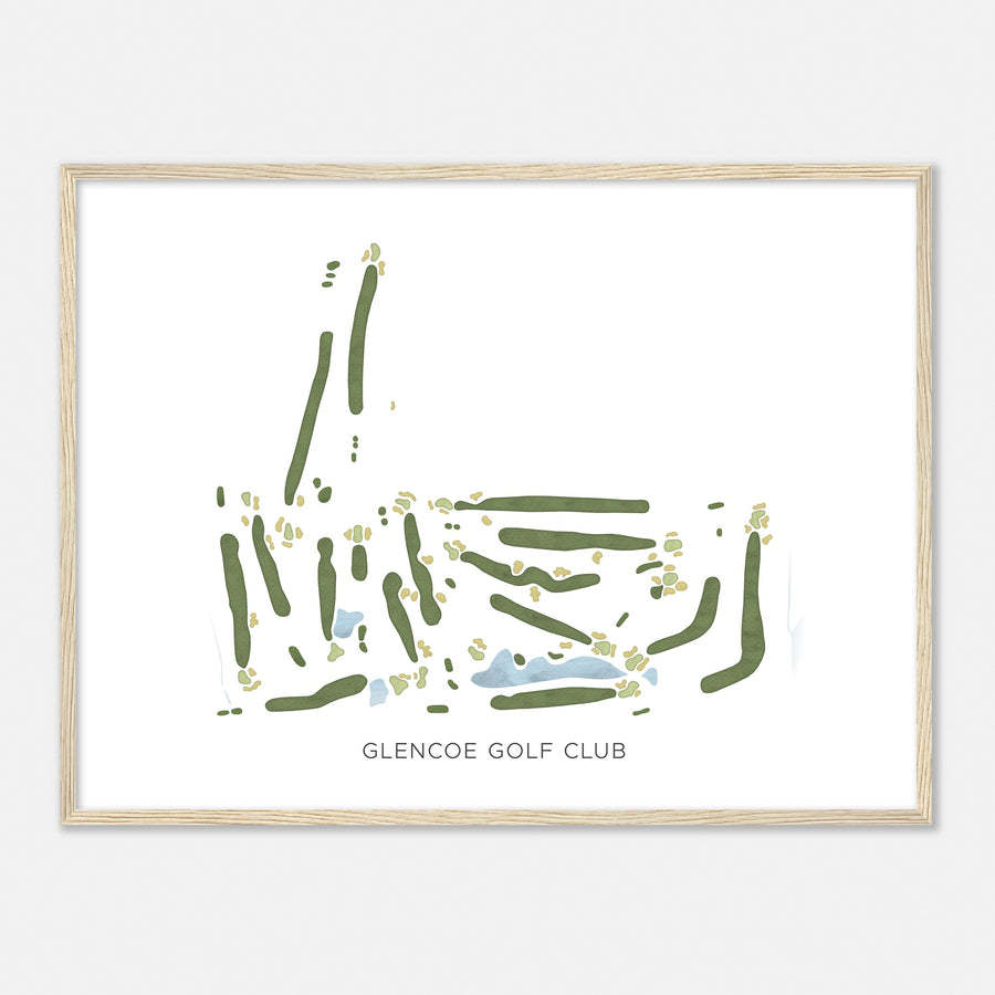 Print of Glencoe Golf Club Modern Map