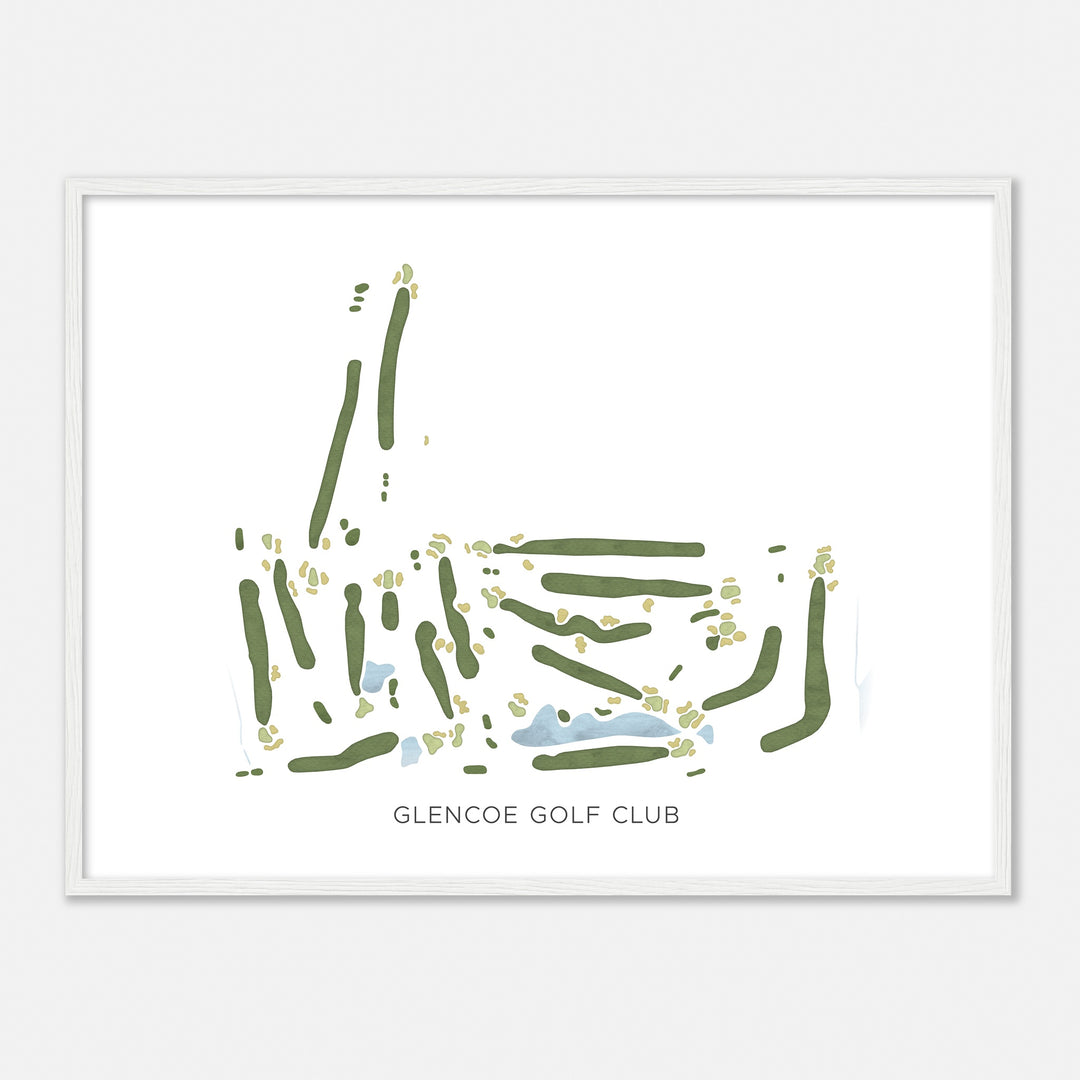 Print of Glencoe Golf Club Modern Map