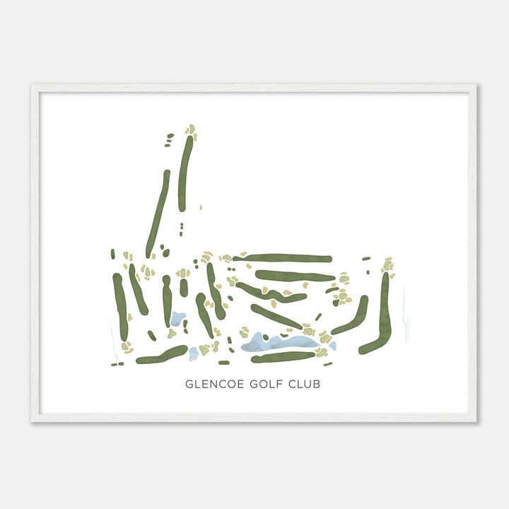 Print of Glencoe Golf Club Modern Map