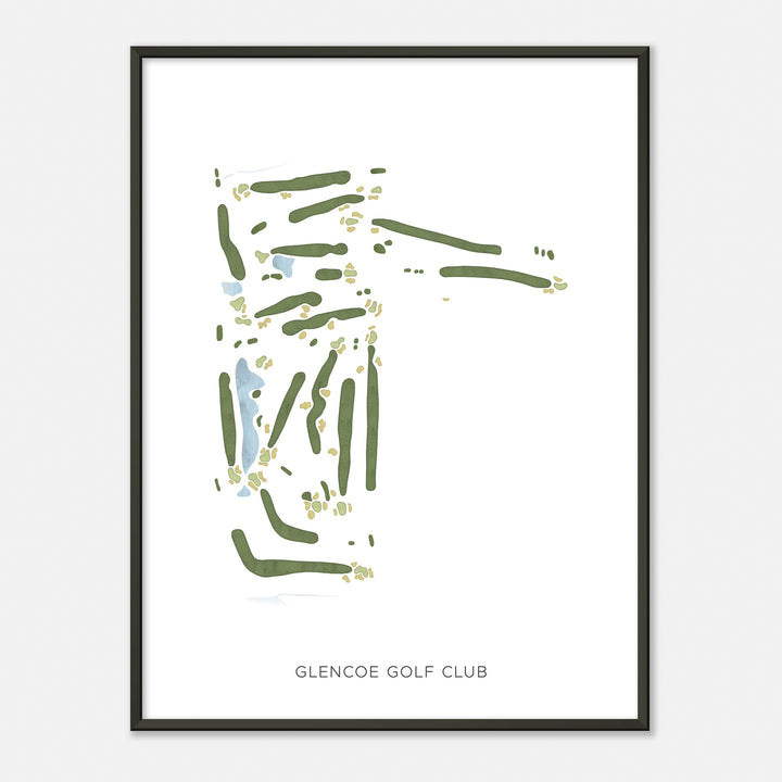 Print of Glencoe Golf Club Modern Map