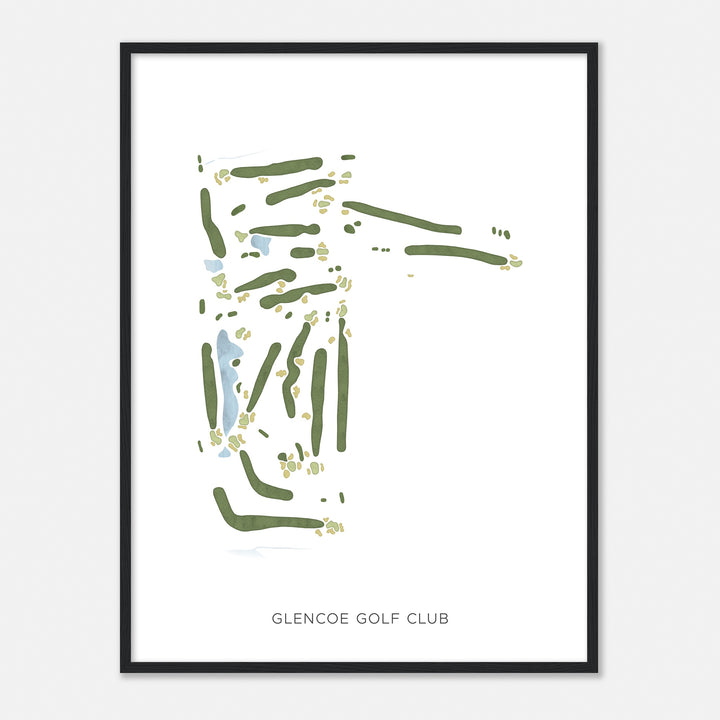Print of Glencoe Golf Club Modern Map