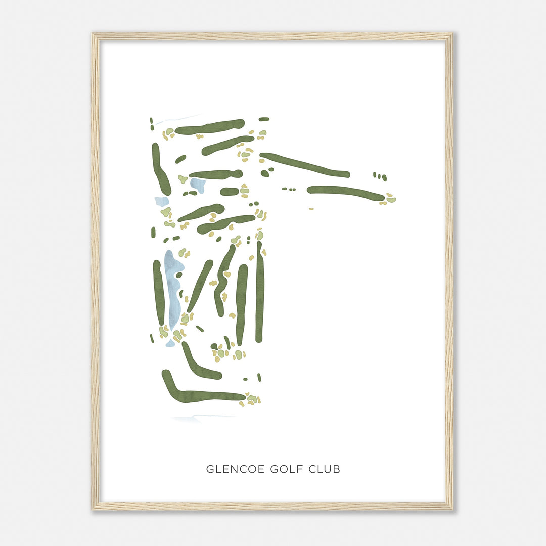 Print of Glencoe Golf Club Modern Map
