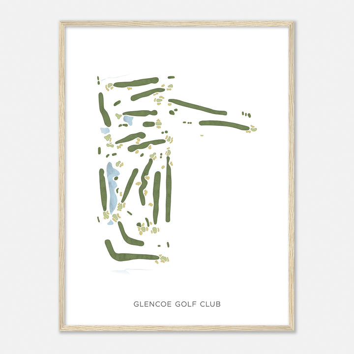 Print of Glencoe Golf Club Modern Map