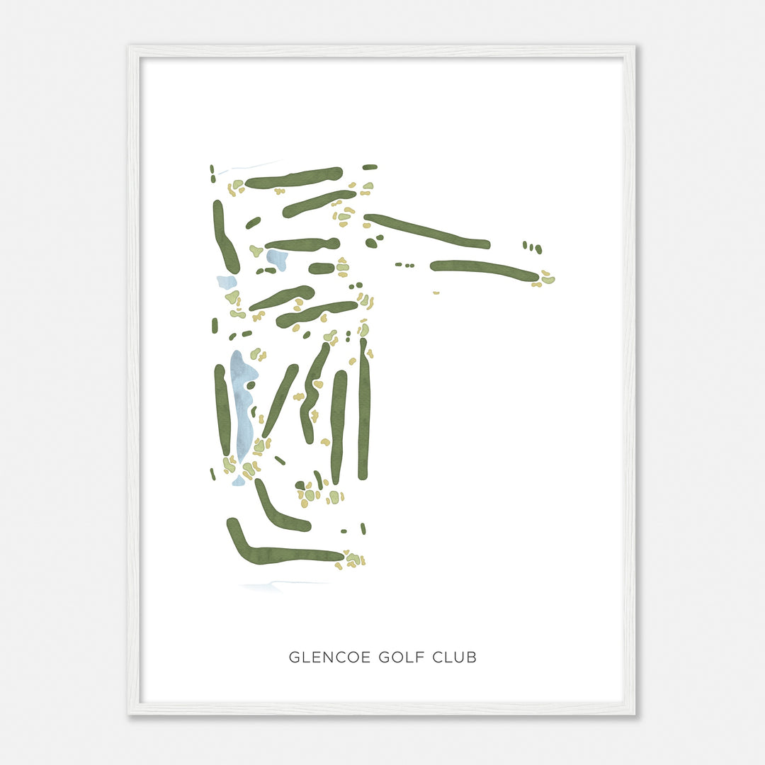 Print of Glencoe Golf Club Modern Map