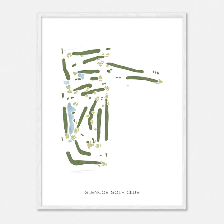 Print of Glencoe Golf Club Modern Map
