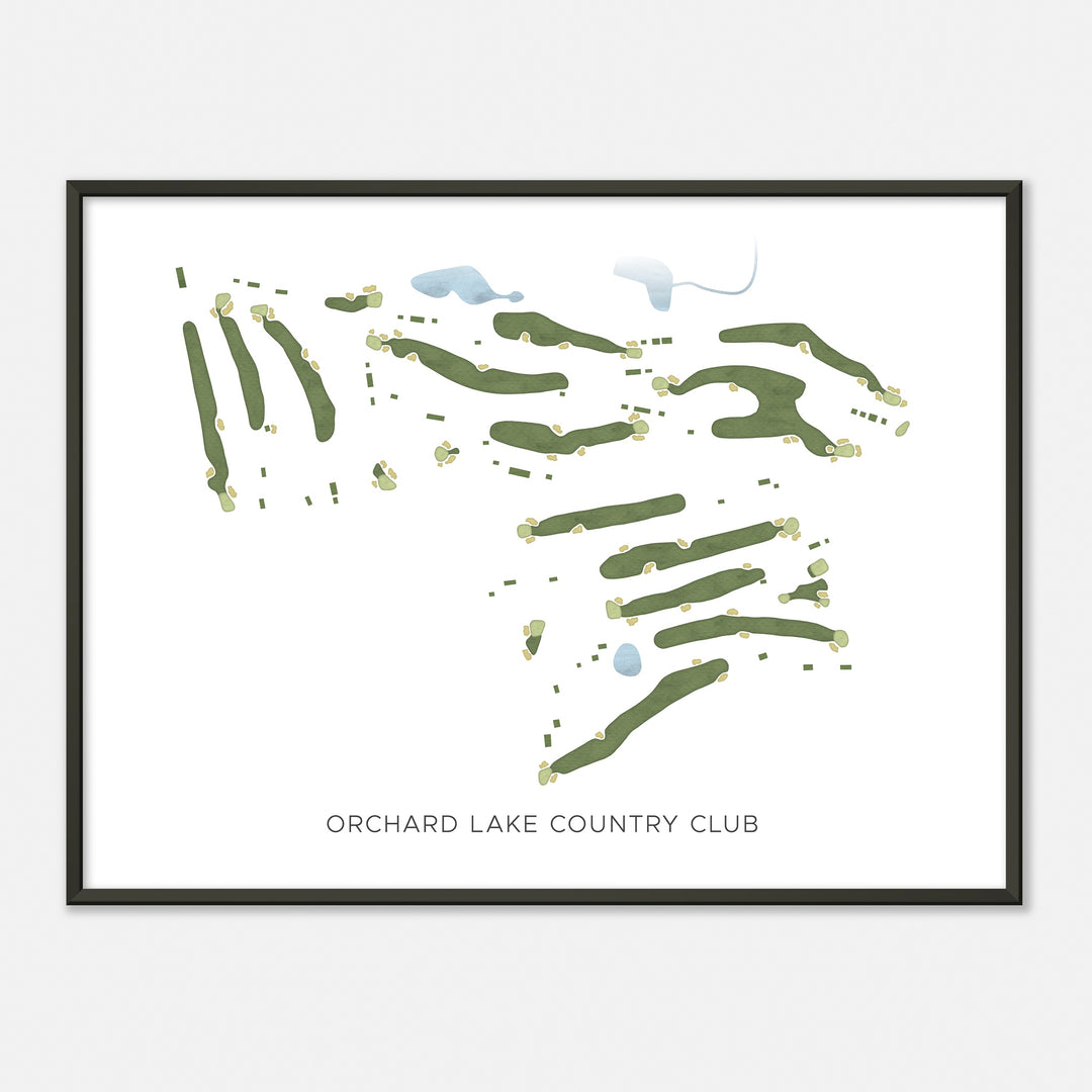 Print of Orchard Lake Country Club Modern Map