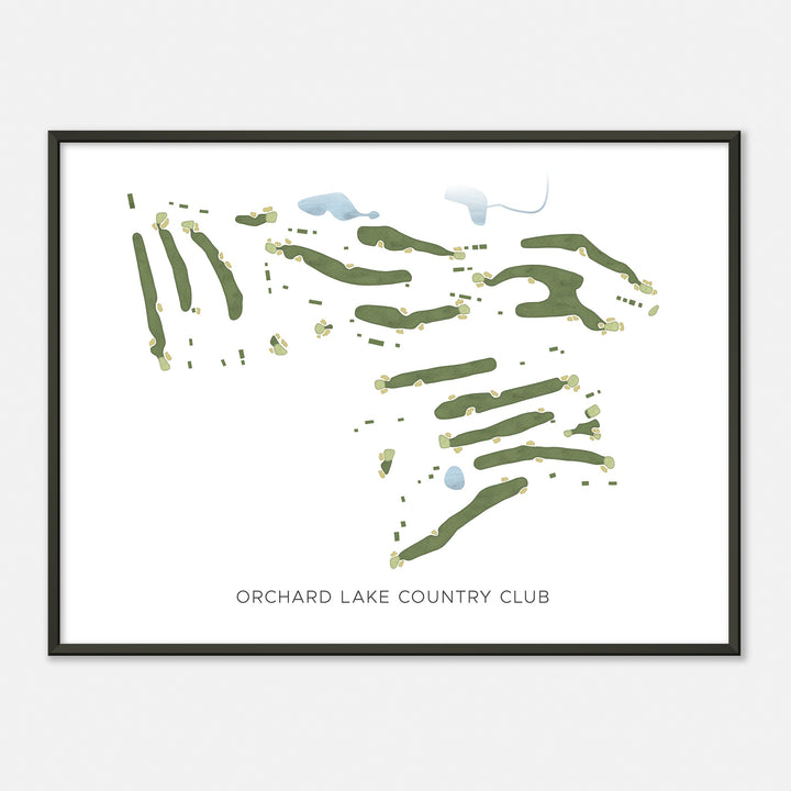 Print of Orchard Lake Country Club Modern Map