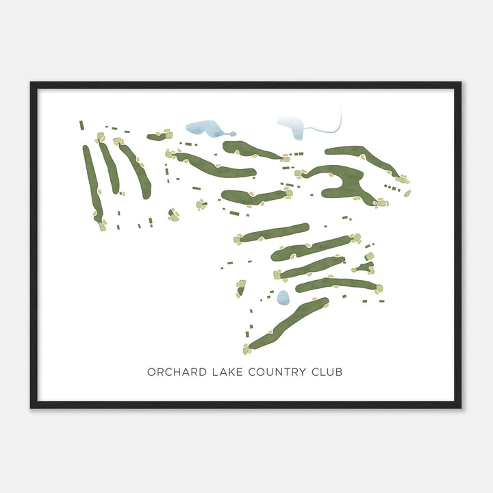 Print of Orchard Lake Country Club Modern Map