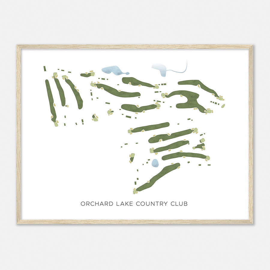 Print of Orchard Lake Country Club Modern Map