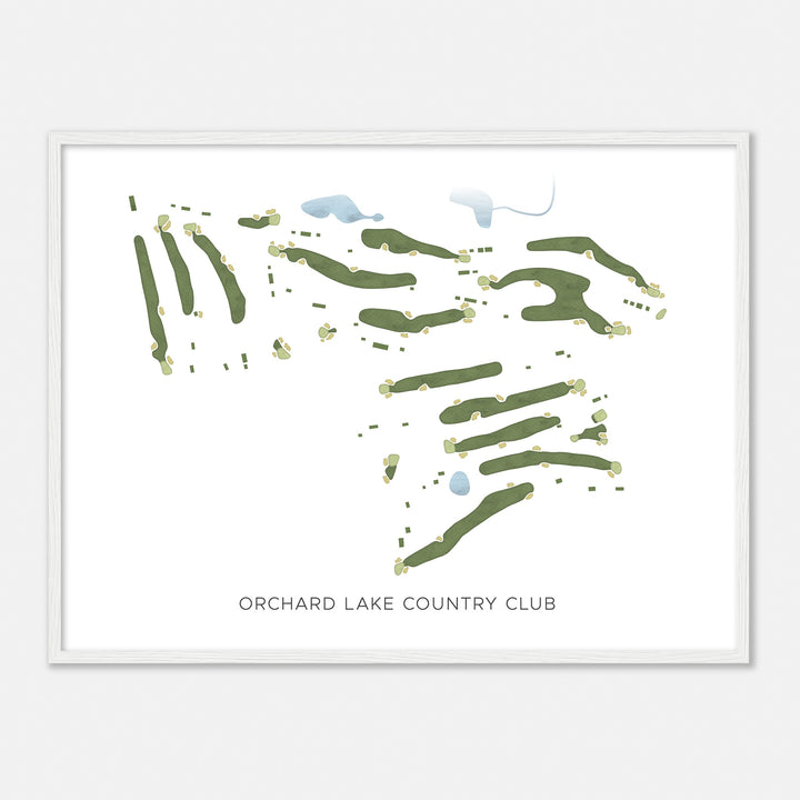 Print of Orchard Lake Country Club Modern Map