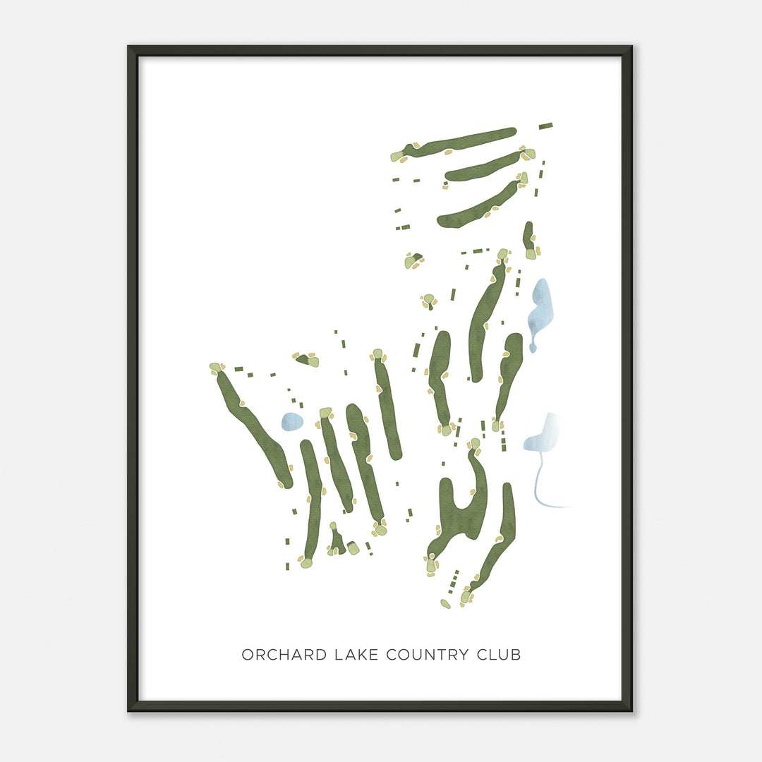Print of Orchard Lake Country Club Modern Map