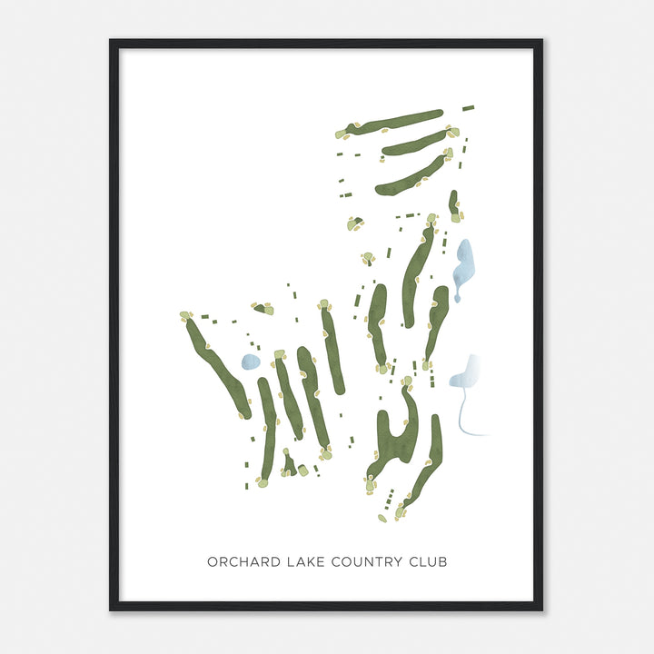 Print of Orchard Lake Country Club Modern Map