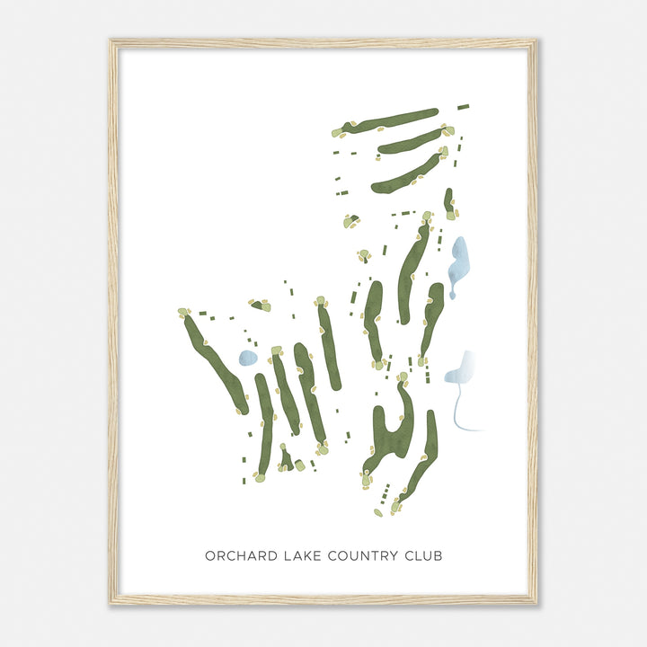 Print of Orchard Lake Country Club Modern Map