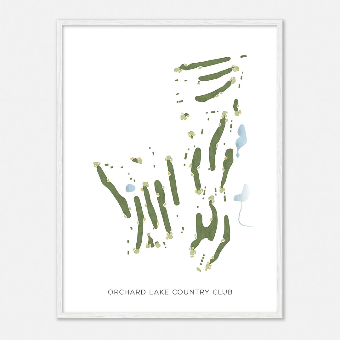 Print of Orchard Lake Country Club Modern Map