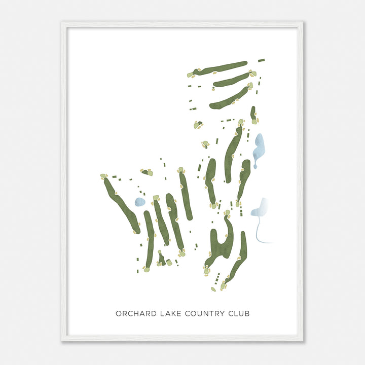Print of Orchard Lake Country Club Modern Map