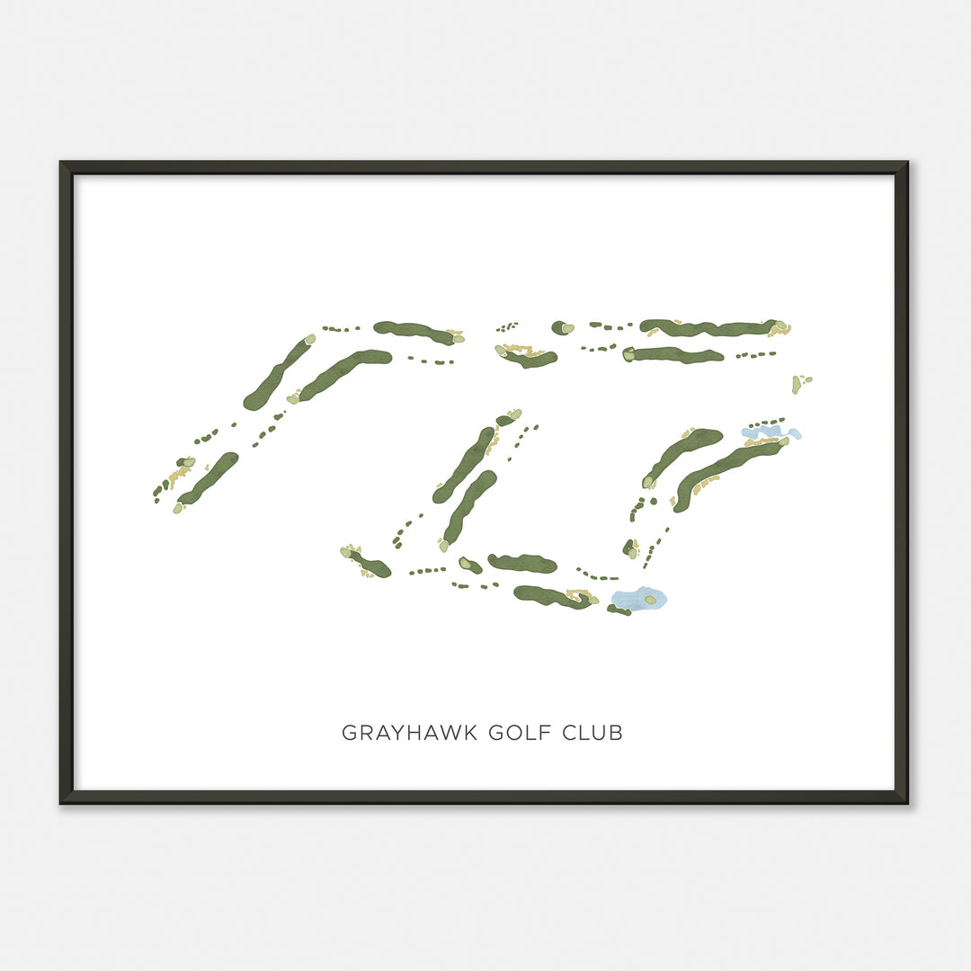 Print of Grayhawk Golf Club Modern Map
