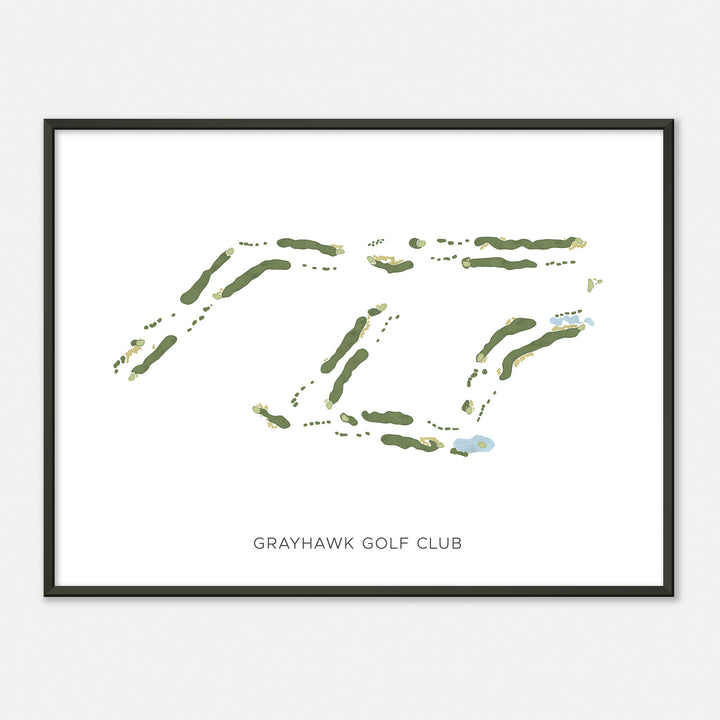Print of Grayhawk Golf Club Modern Map