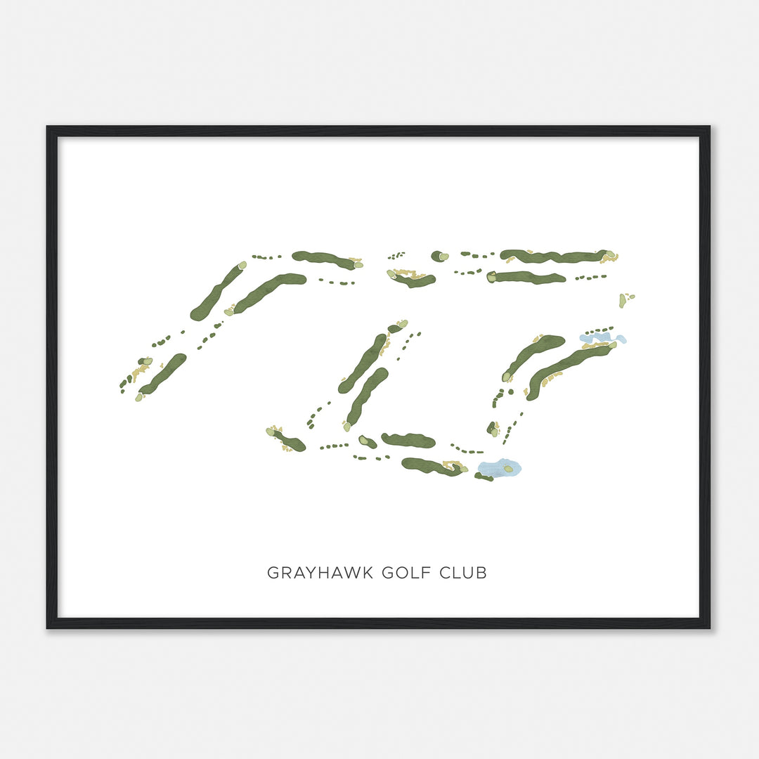 Print of Grayhawk Golf Club Modern Map