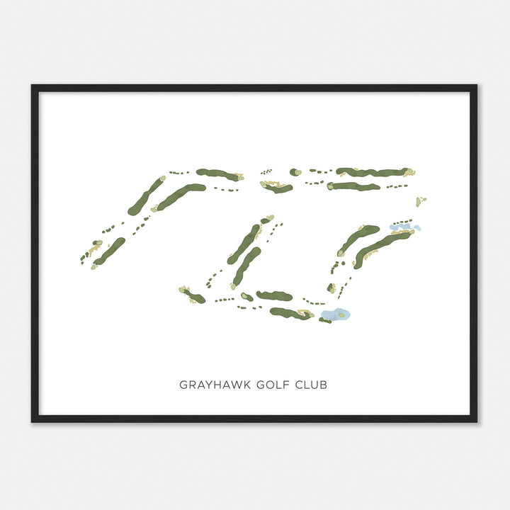 Print of Grayhawk Golf Club Modern Map