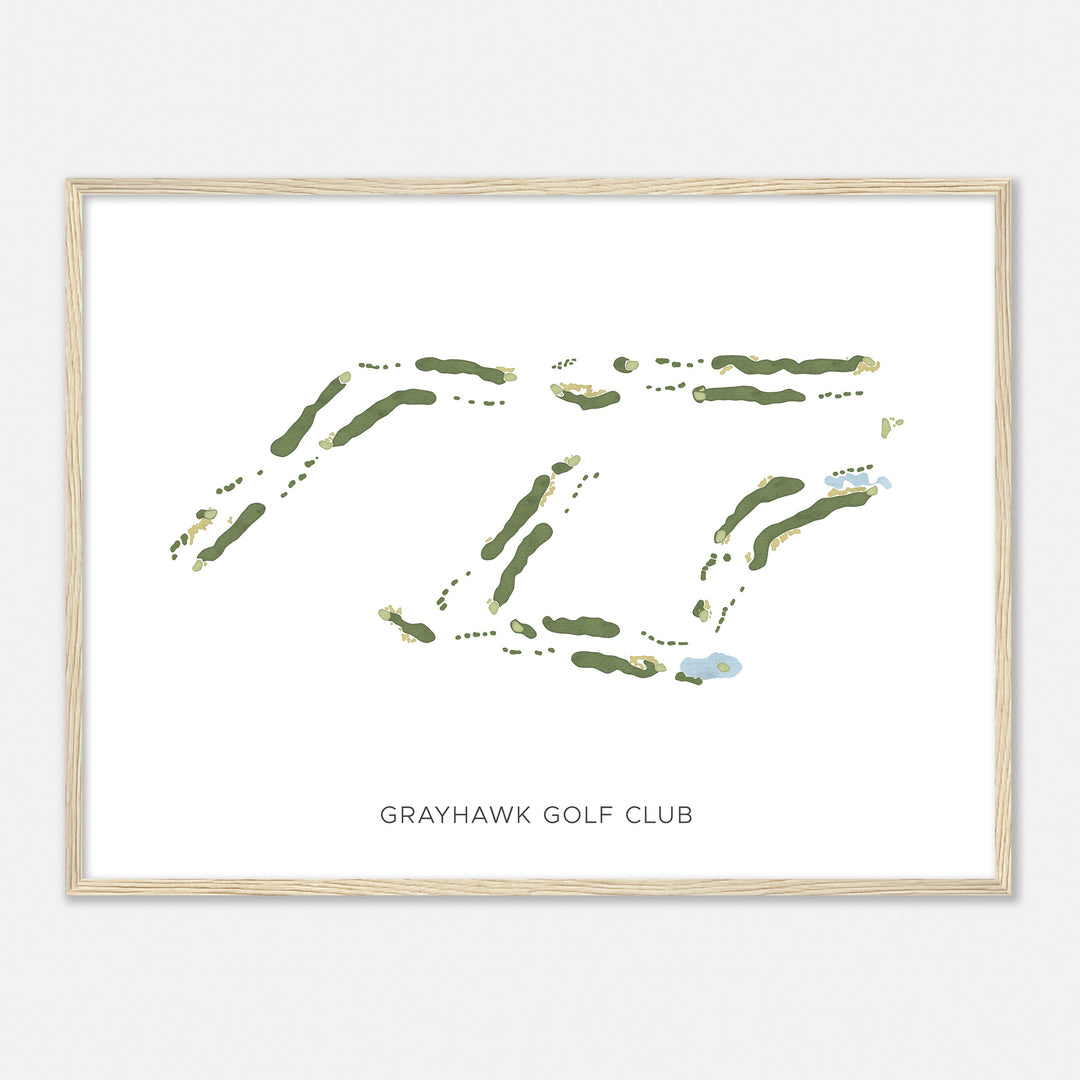 Print of Grayhawk Golf Club Modern Map
