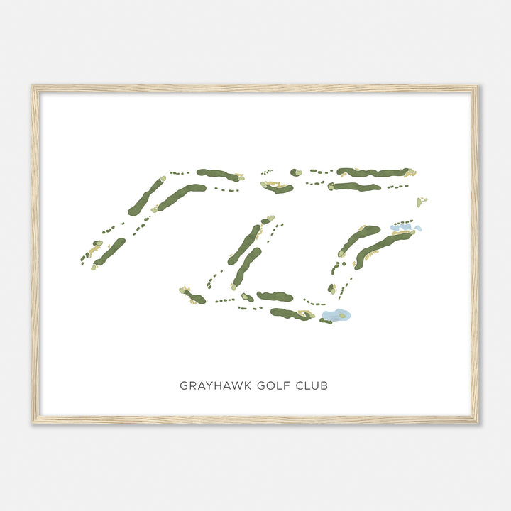 Print of Grayhawk Golf Club Modern Map