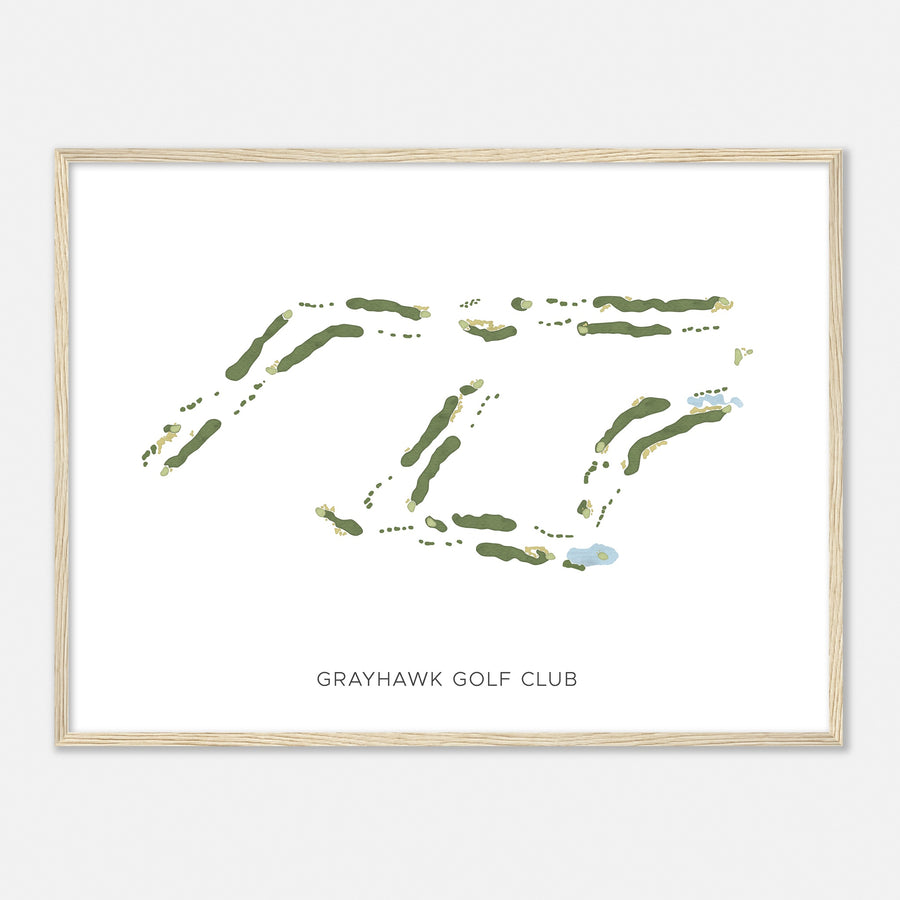 Print of Grayhawk Golf Club Modern Map