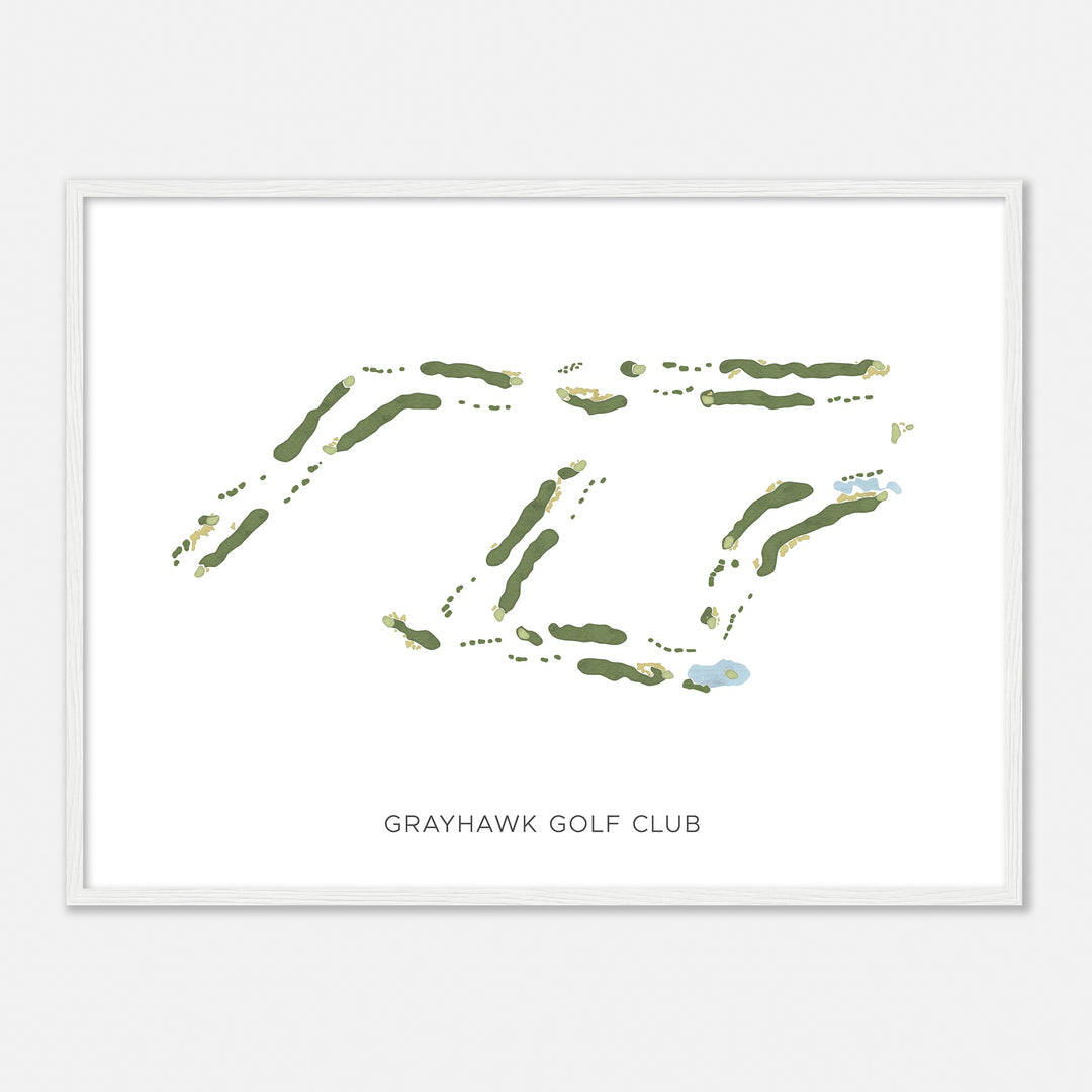 Print of Grayhawk Golf Club Modern Map