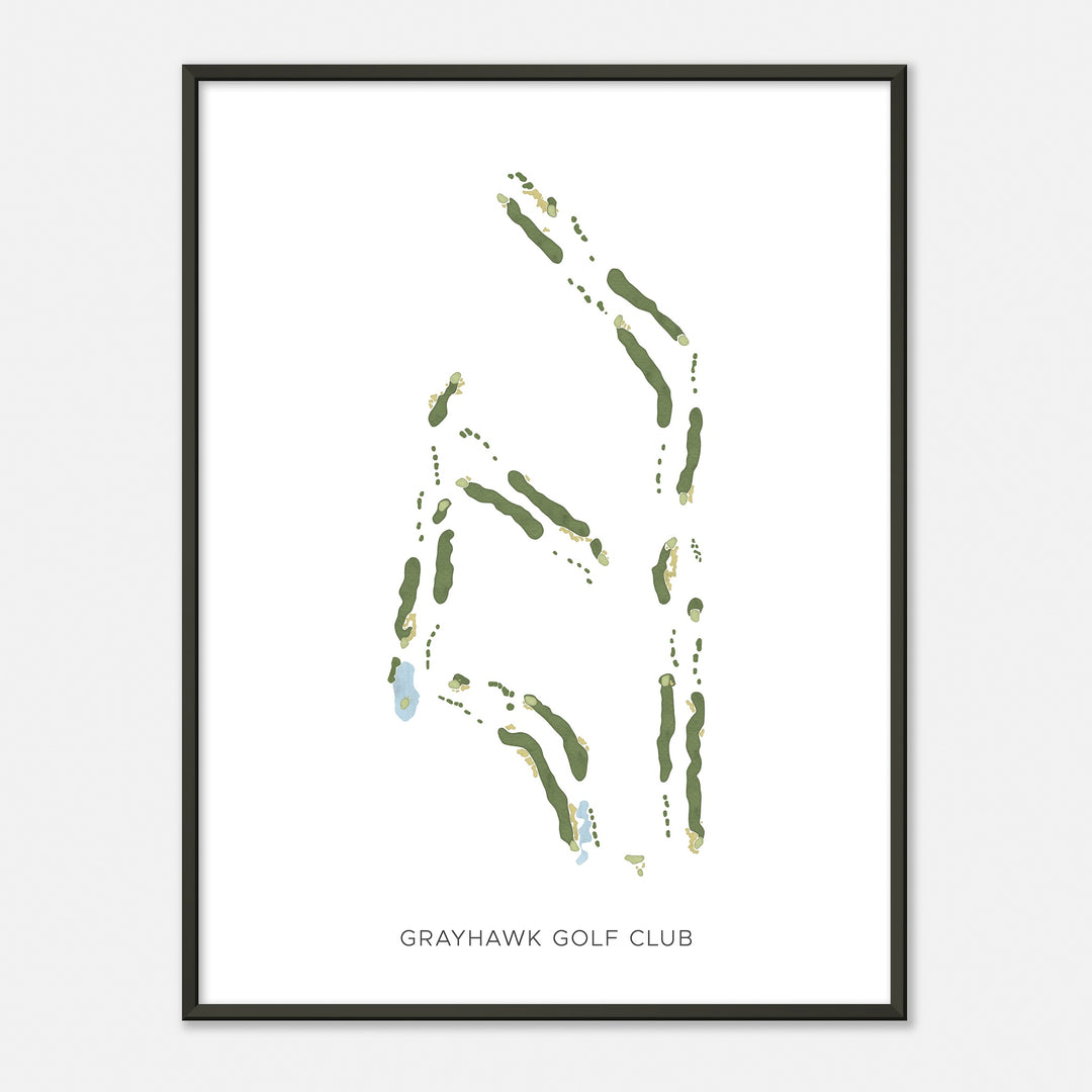 Print of Grayhawk Golf Club Modern Map