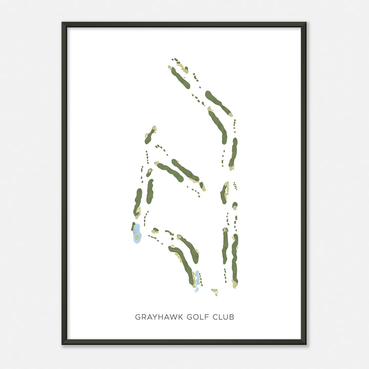 Print of Grayhawk Golf Club Modern Map