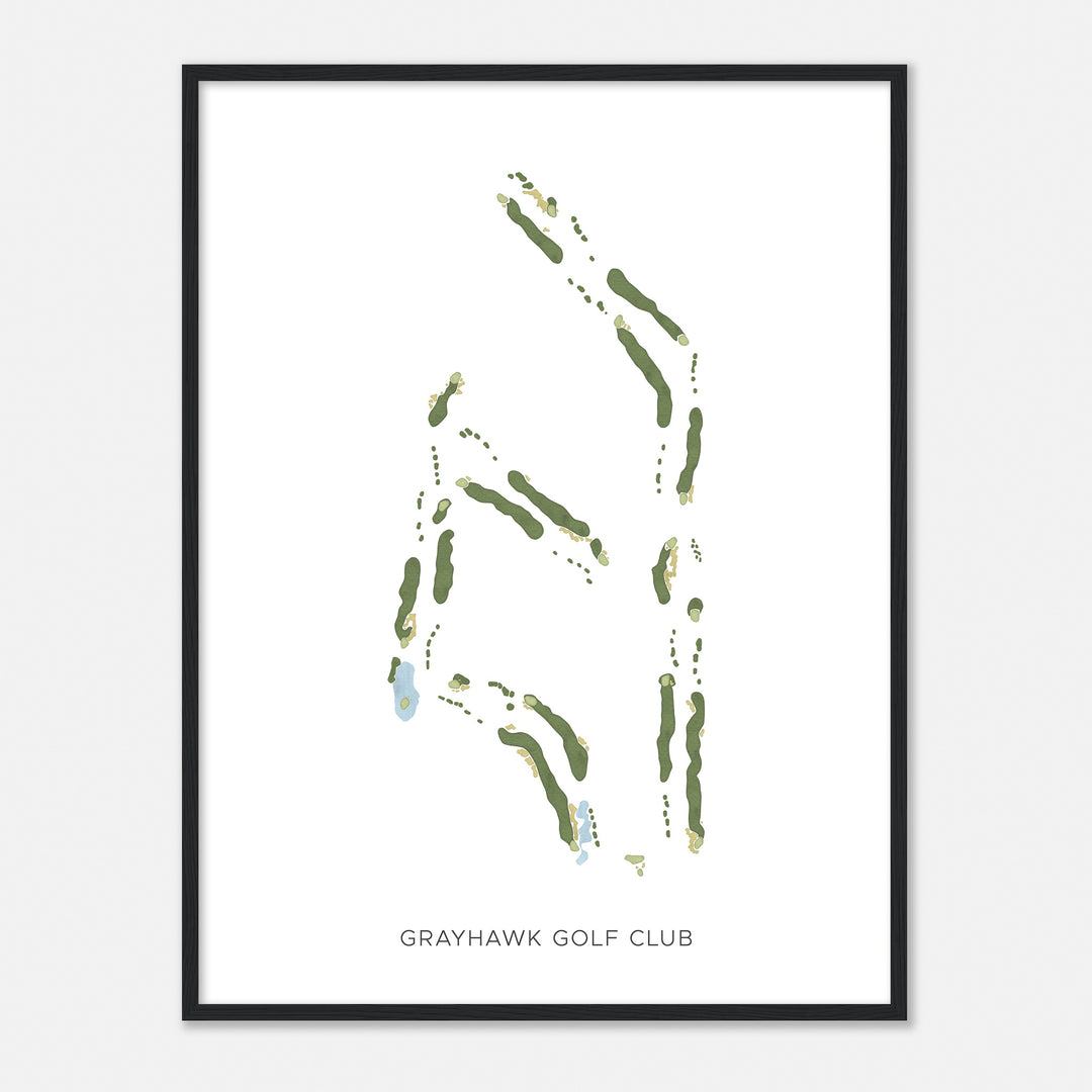 Print of Grayhawk Golf Club Modern Map