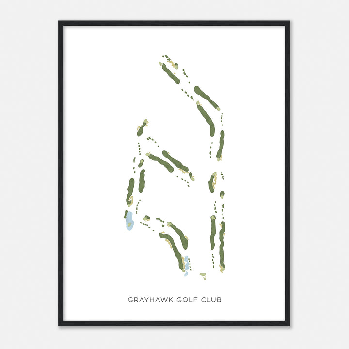 Print of Grayhawk Golf Club Modern Map