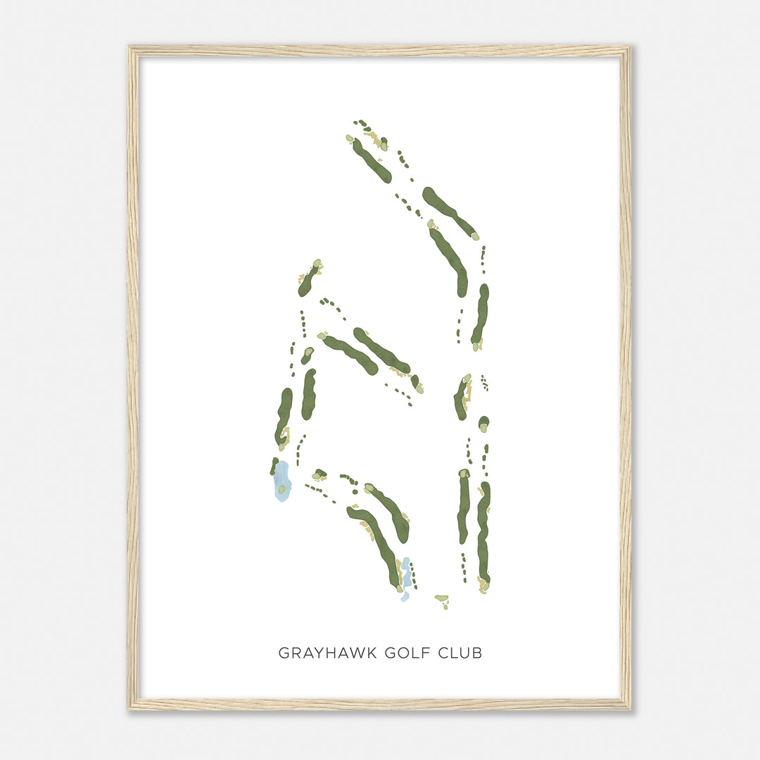 Print of Grayhawk Golf Club Modern Map